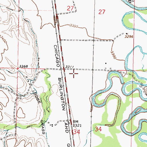 Topographic Map of 05S35E34ABBB01 Well, MT