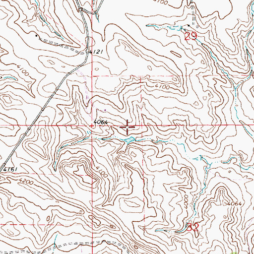 Topographic Map of 05S48E29CC__01 Well, MT