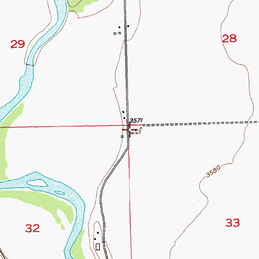 Topographic Map of 05S23E33BBBB01 Well, MT