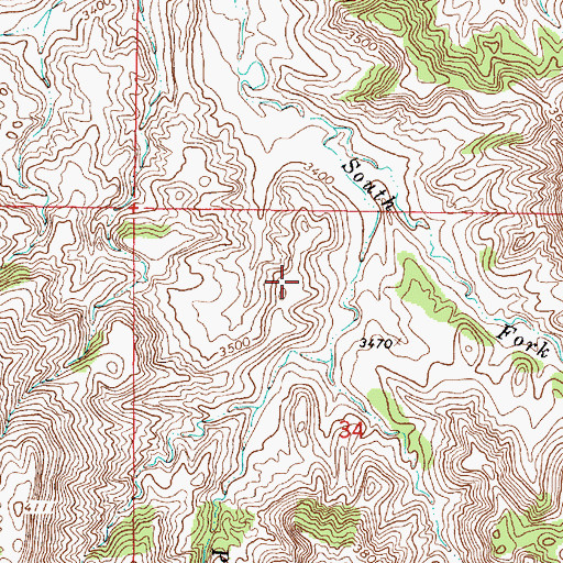 Topographic Map of 05S45E34AACD01 Well, MT