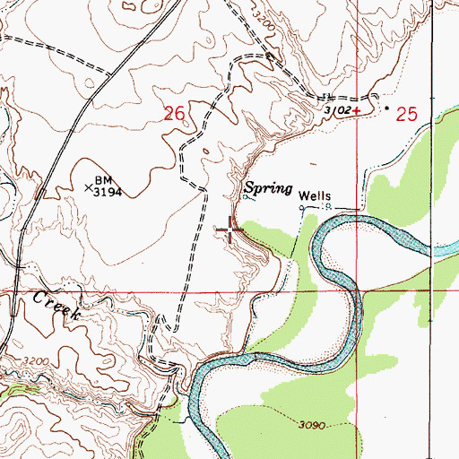 Topographic Map of 05S50E26DDA_02 Well, MT