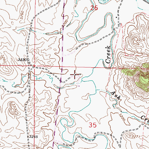 Topographic Map of 05S45E35BABD01 Well, MT