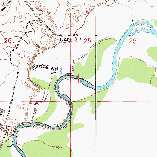 Topographic Map of 05S50E26DA__01 Well, MT