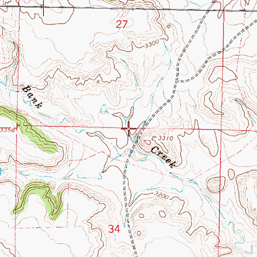 Topographic Map of 05S42E34ABBA01 Well, MT