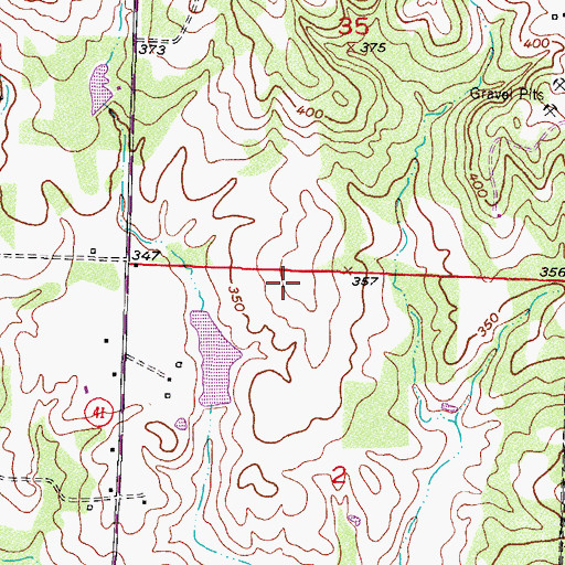 Topographic Map of Dunbar Lake Dam, AR