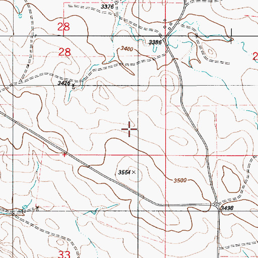 Topographic Map of 05S54E28DBB_01 Well, MT