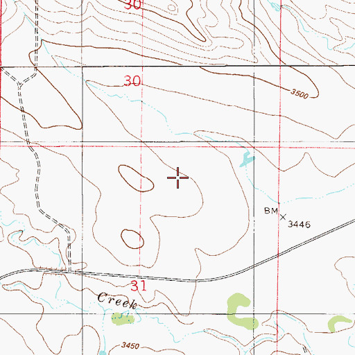 Topographic Map of 05S57E31AB__01 Well, MT