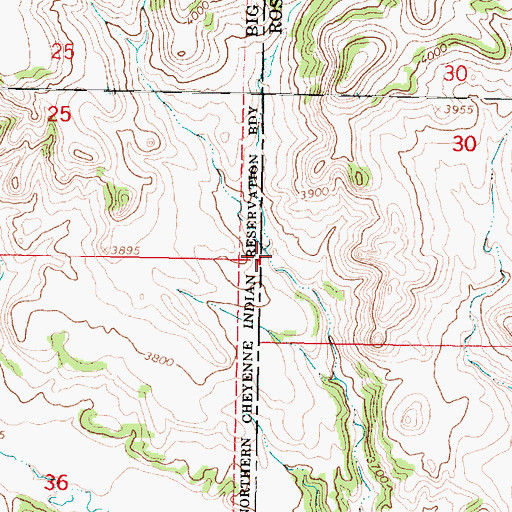 Topographic Map of 05S41E30CCBB01 Spring, MT