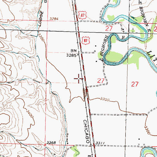 Topographic Map of 05S35E27BD__01 Well, MT
