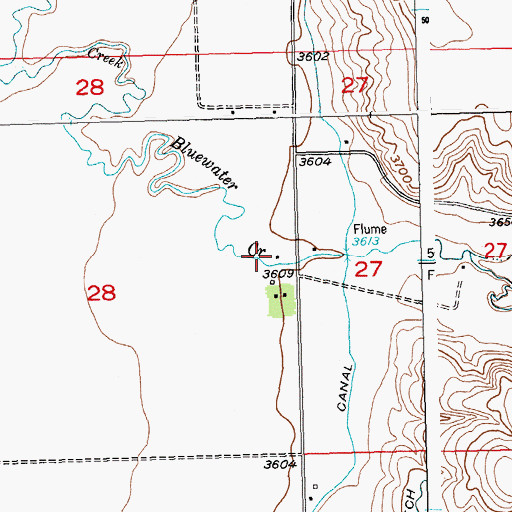 Topographic Map of 05S23E28ADAD01 Well, MT
