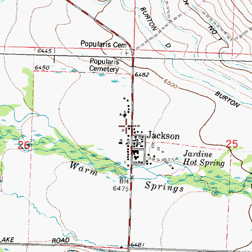 Topographic Map of 05S15W25BCCB01 Well, MT