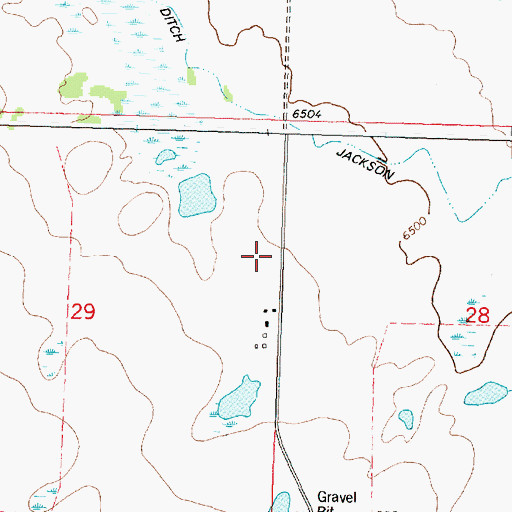 Topographic Map of 05S15W29ADAD01 Well, MT