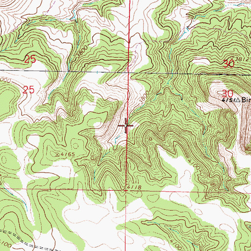 Topographic Map of 05S42E30CBCB01 Spring, MT