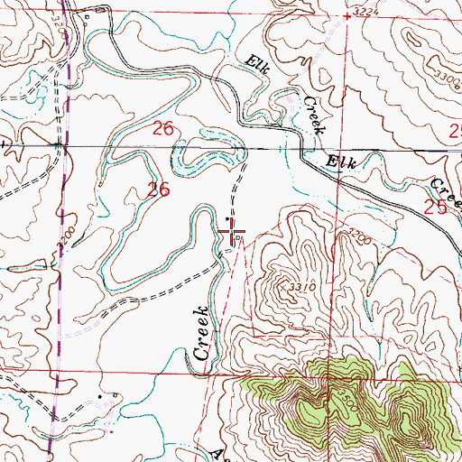 Topographic Map of 05S45E26DBAD02 Well, MT
