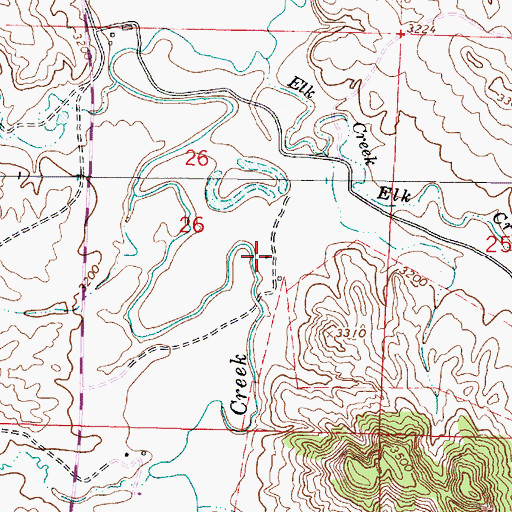 Topographic Map of 05S45E26DBAD01 Well, MT