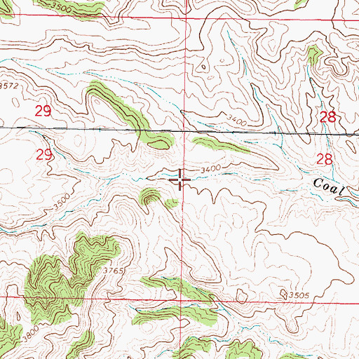 Topographic Map of 05S42E28CBBD01 Well, MT