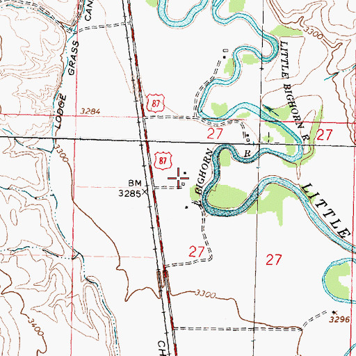 Topographic Map of 05S35E27BADC01 Well, MT