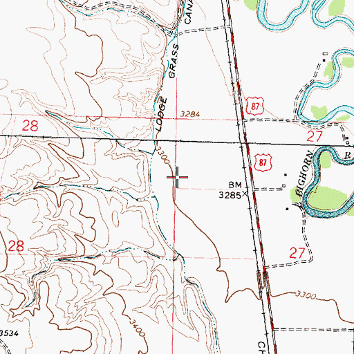 Topographic Map of 05S35E27BB__04 Well, MT