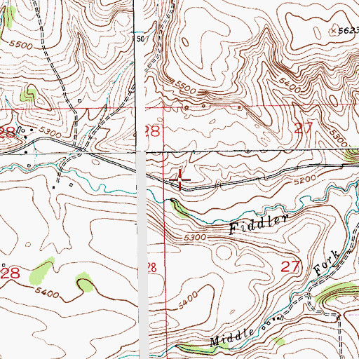 Topographic Map of 05S17E27BCBA01 Well, MT