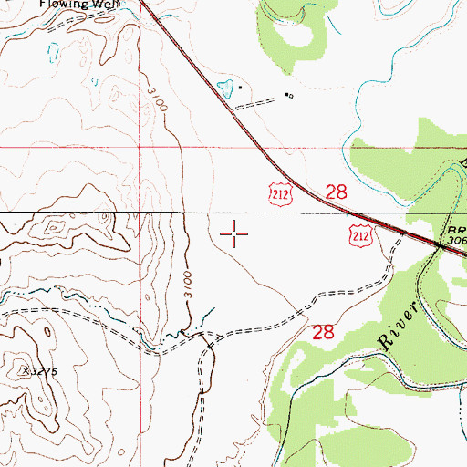 Topographic Map of 01S52E33ACCB01 Well, MT