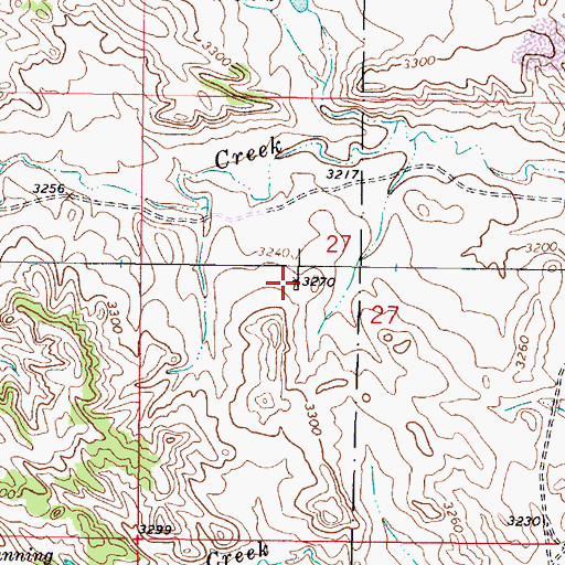 Topographic Map of 05S45E27BDDB01 Well, MT