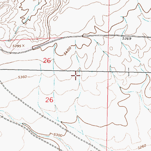 Topographic Map of 07S09W23CACD02 Well, MT