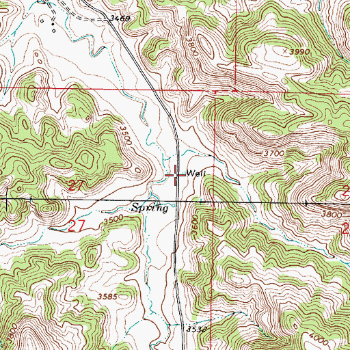 Topographic Map of 05S44E27ADAB01 Well, MT