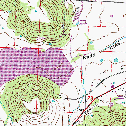 Topographic Map of Muddy Fork of Illinois Site Number 3 Dam, AR