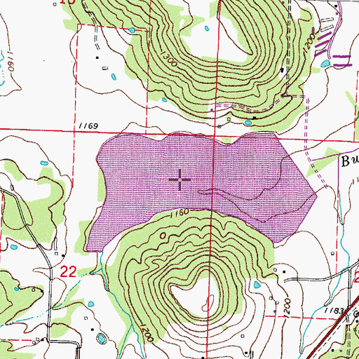 Topographic Map of Budd Kidd Lake, AR