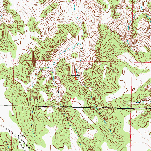 Topographic Map of 05S41E27ABBC01 Spring, MT