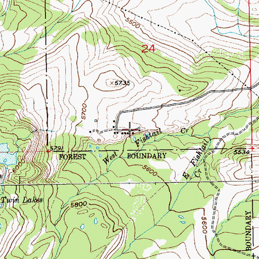 Topographic Map of 05S16E24CDDA01 Well, MT