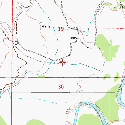 Topographic Map of 05S51E19DCBC01 Well, MT