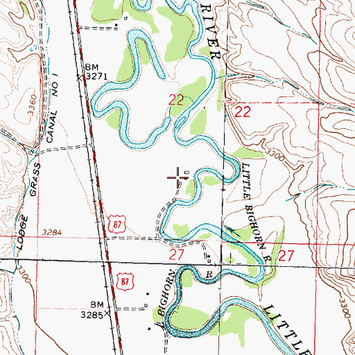 Topographic Map of 05S35E22DCBB01 Well, MT