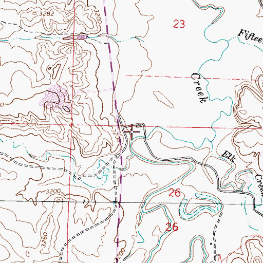 Topographic Map of 05S45E26BABB01 Well, MT