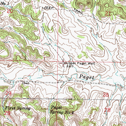 Topographic Map of 05S45E28BBBA01 Well, MT