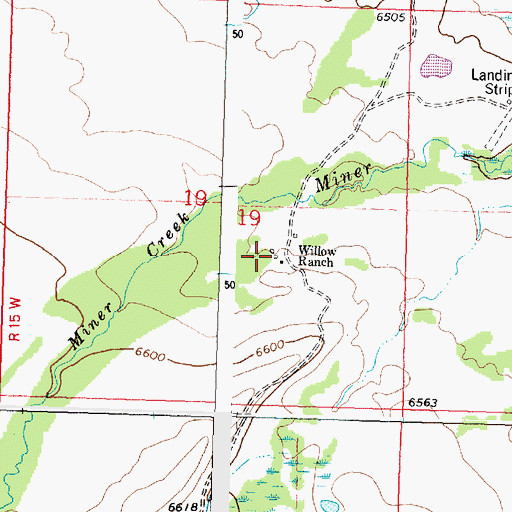 Topographic Map of 05S15W19DBAC01 Well, MT