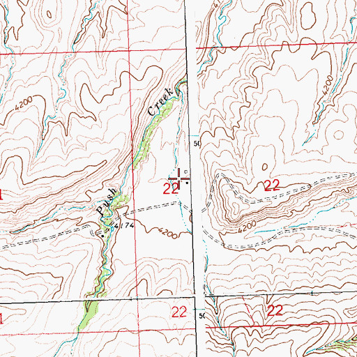 Topographic Map of 05S28E22BCDC01 Well, MT