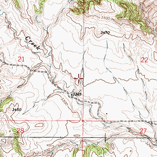 Topographic Map of 05S50E22CBA_01 Well, MT