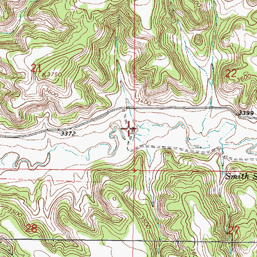 Topographic Map of 05S46E21DDAA01 Well, MT