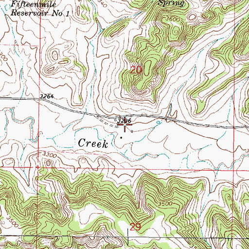 Topographic Map of 05S46E20CDAB03 Well, MT