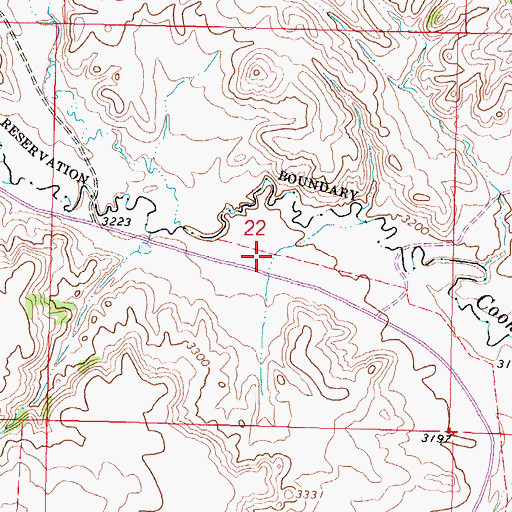 Topographic Map of 05S42E22DBBC01 Well, MT