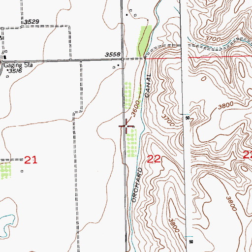 Topographic Map of 05S23E22BCBC01 Well, MT