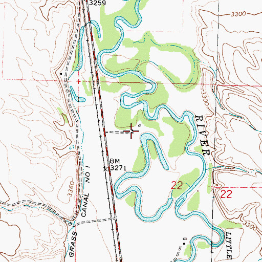 Topographic Map of 05S35E22BDBB01 Well, MT