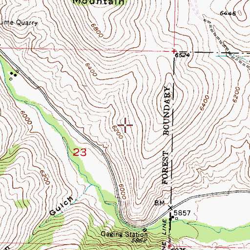 Topographic Map of 05S10W02DABB01 Spring, MT