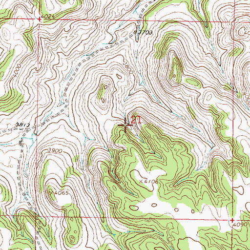 Topographic Map of 05S41E21CAAA01 Spring, MT