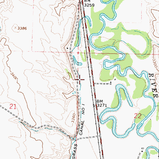 Topographic Map of 05S35E22BB__01 Well, MT