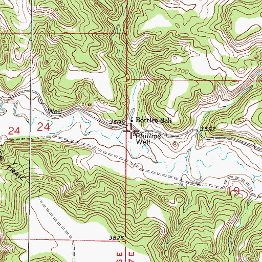 Topographic Map of 05S47E19BCBA01 Well, MT