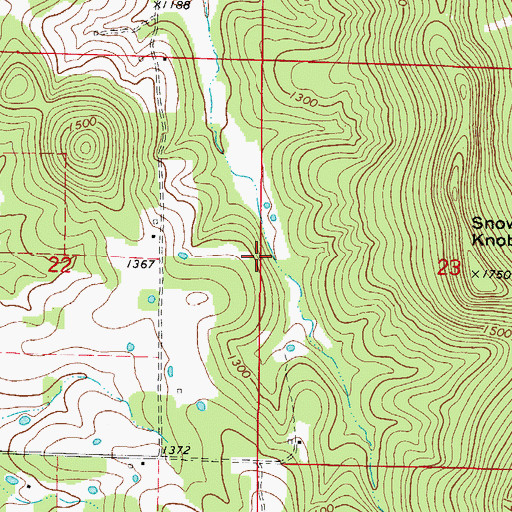 Topographic Map of Jackson Lake Dam, AR