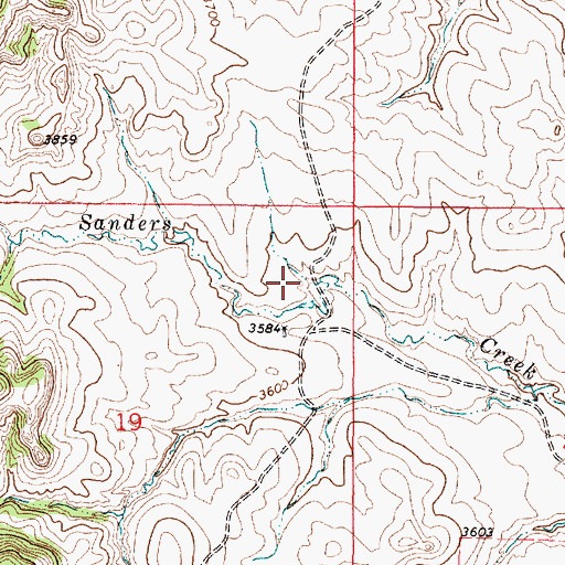 Topographic Map of 05S49E19ADBA01 Well, MT