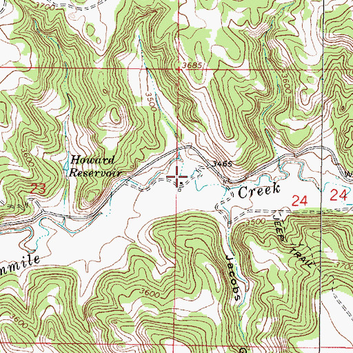 Topographic Map of 05S46E24BCCB01 Well, MT